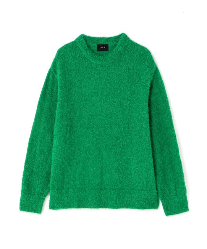 クーポン】【セール 30%OFF】LUSOR(ルーソル)Feather Mole Yarn Crew