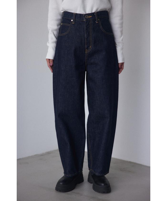 ブラックバイマウジー　PUNA コクーン　ワイド　デニムパンツ　23 濃紺　日本 PUNA one wash denim(505033466) | ブラックバイマウジー(BLACK