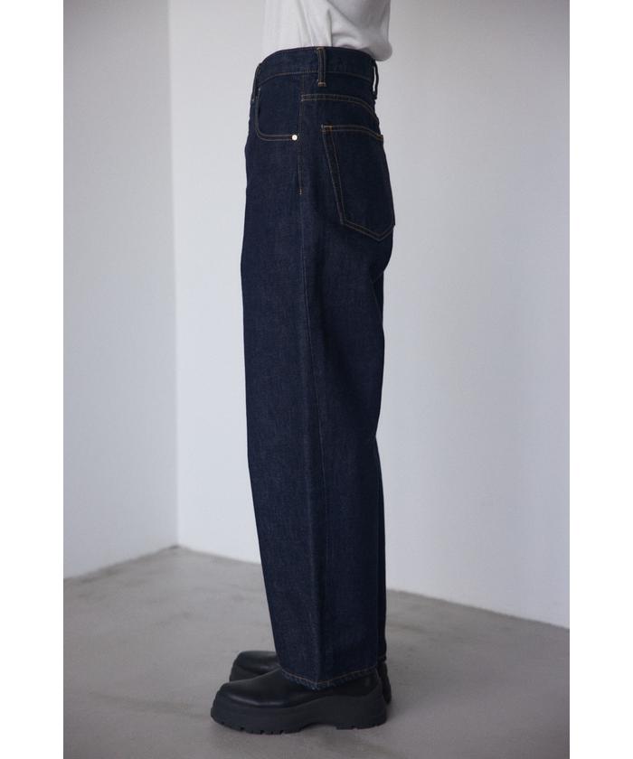 4696【美品】ブラックバイマウジー　PUNAワンウォッシュ　ワイドデニムパンツ PUNA one wash denim(505033466) | ブラックバイマウジー(BLACK