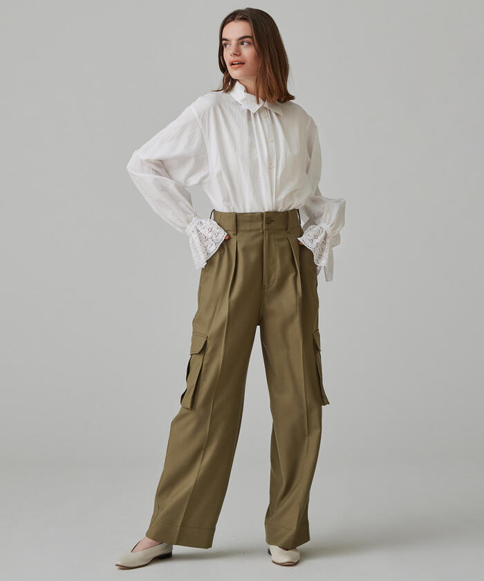 MACPHEE ストレッチフラノ カーゴパンツ 楽天市場】【SALE／50%OFF】ストレッチフラノ カーゴパンツ