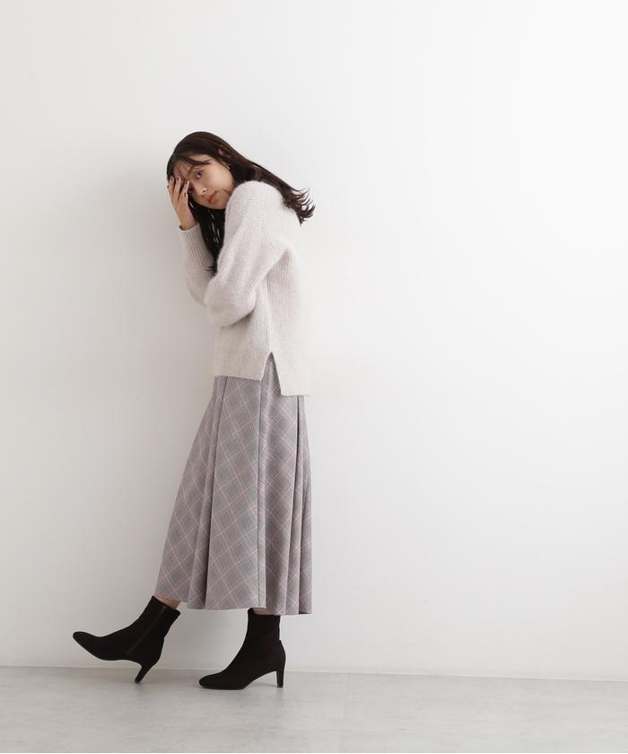 セール 60%OFF】ロー切替グレンチェックスカート(504936716