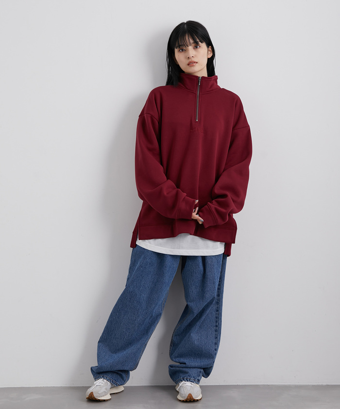 セール】【Alpinus×JUNRed】ワンポイントハーフジップスウェット セール】【Alpinus×JUNRed】ワンポイントハーフジップスウェット