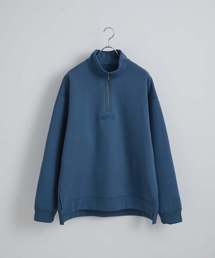 セール】【Alpinus×JUNRed】ワンポイントハーフジップスウェット