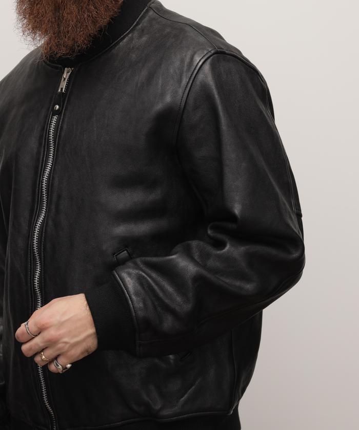 LEATHER JACKET BOWERY/レザージャケット バワリー MA-1 LEATHER JACKET BOWERY/レザージャケット バワリー MA-1
