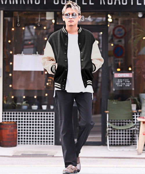ラグスタイル LUXSTYLE ウールライクライトスタジャン ラグスタイル LUXSTYLE ウールライクライトスタジャン