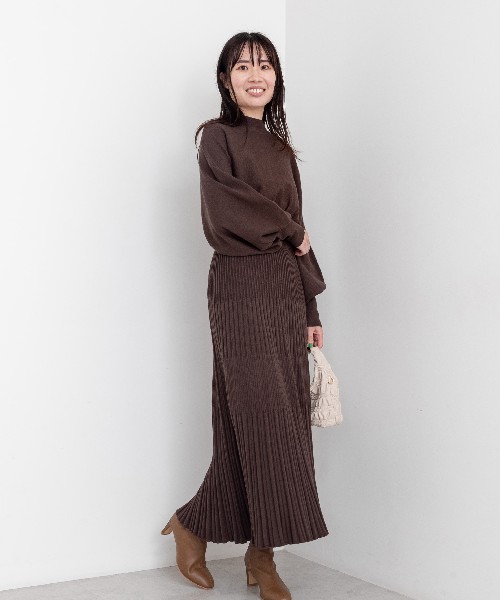 【美品】 NATURAL BEAUTY BASICベージュ セットアップ L セール】ドルマンニットセットアップ(504849804) | ナチュラル