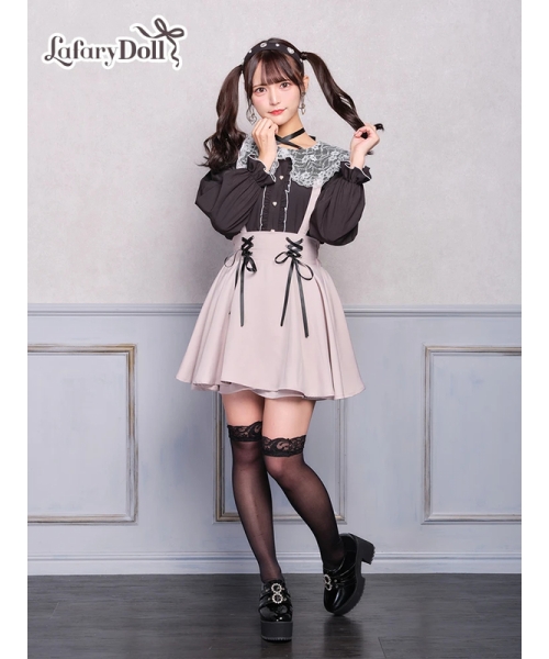 ノエミー NOEMIE クロスネックレースブラウス(505053901