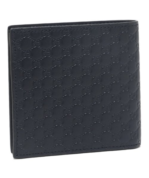 グッチ アウトレット 二つ折り財布 Ggレザー ネイビー メンズ Gucci Bmj1n 4009 グッチ Gucci D Fashion