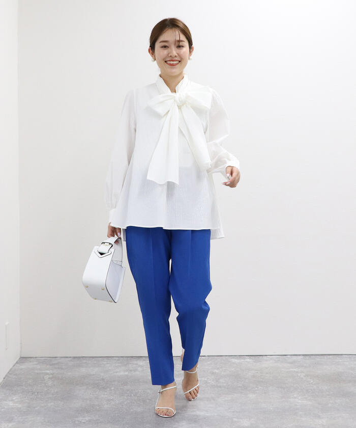 【未使用】NOLLEY’S リップルビッグリボンブラウス NOLLEY'S（ノーリーズ）の「リップルビッグリボンブラウス