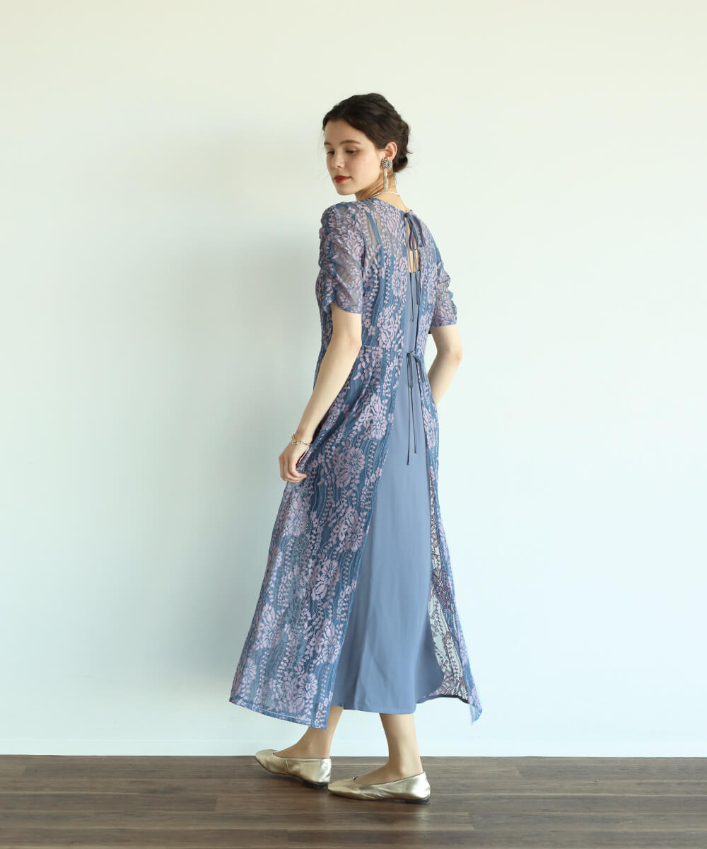 kaene ワンピース 結婚式 レース エプロン ワンピース 美品 タグ付き