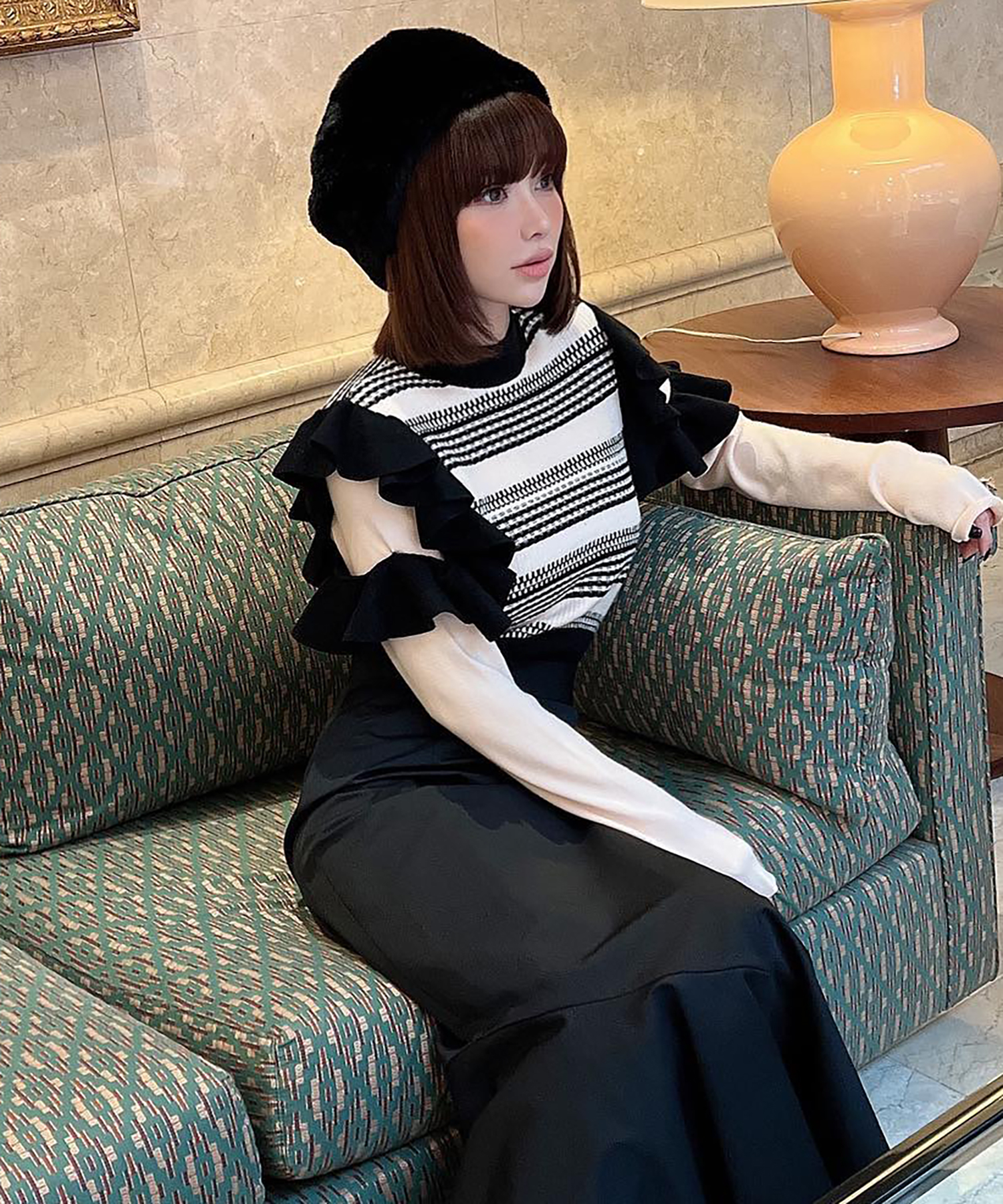eimy istoire フリルポイントワイドパンツ eimy istoire フリルポイントワイドパンツ ホワイト