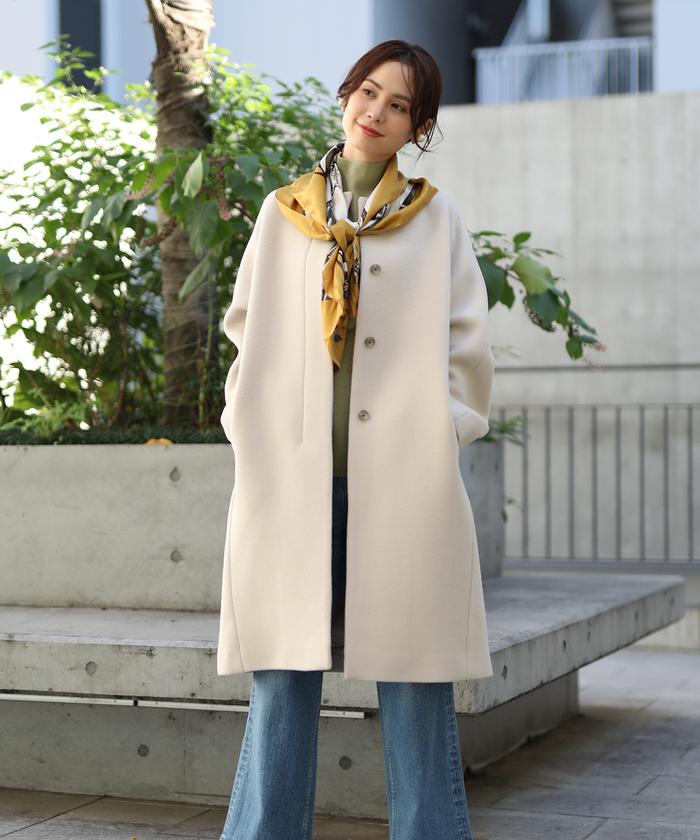 WEB限定】カシミヤ100%ラップコート｜INED（イネド