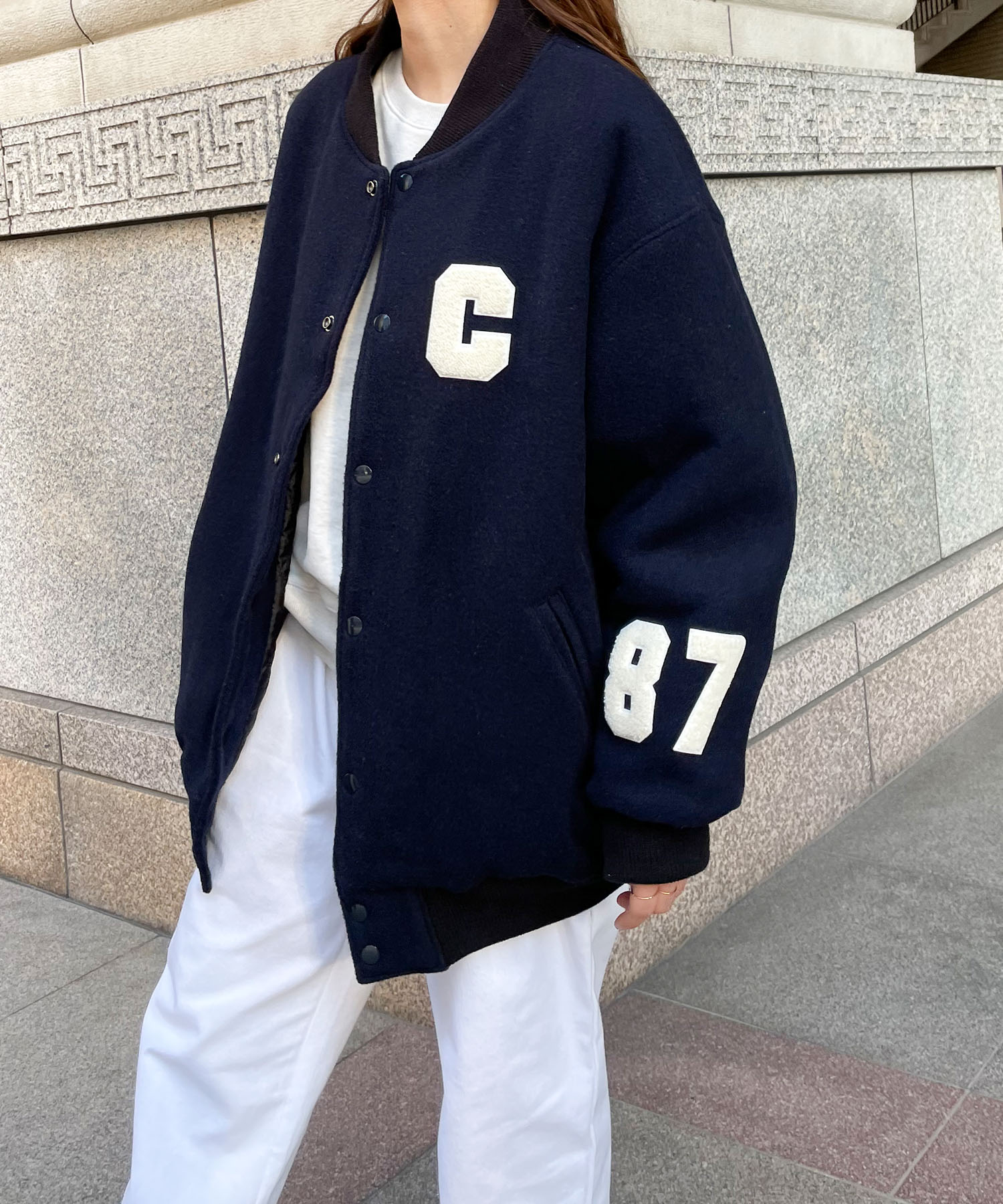 CANAL JEAN YA-YA(ヤヤ) ウールモッサ'C'スタジャン 人気大割引