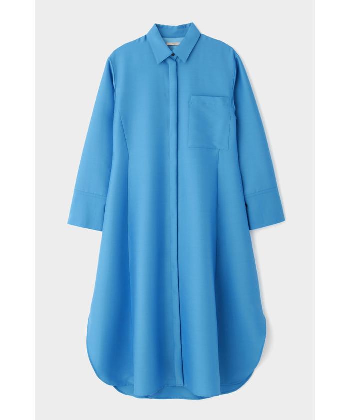 美品✳︎ルフィル LE PHIL バンドカラー シャツワンピース 2way