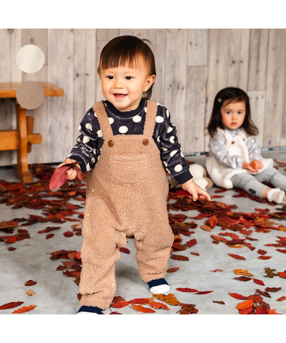 セール 50%OFF】【子供服】 kid´s zoo (キッズズー) ボアサロペット