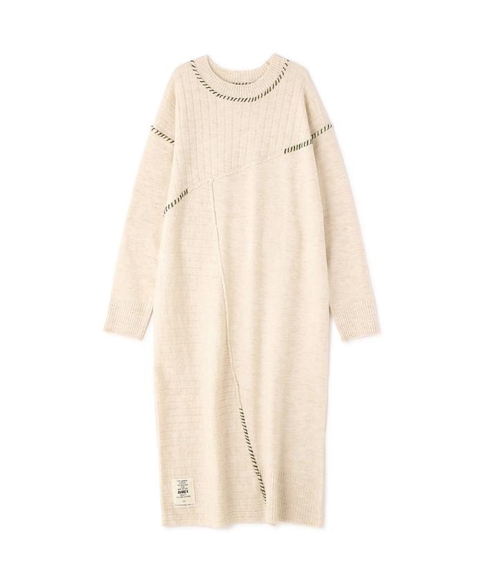 セール】HAND STITCH KNIT ONEPIECE/ ハンドステッチ ニットワンピース