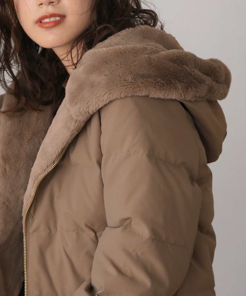 美品 Bou jeloud ブージュルード ダウンコート ファー付き