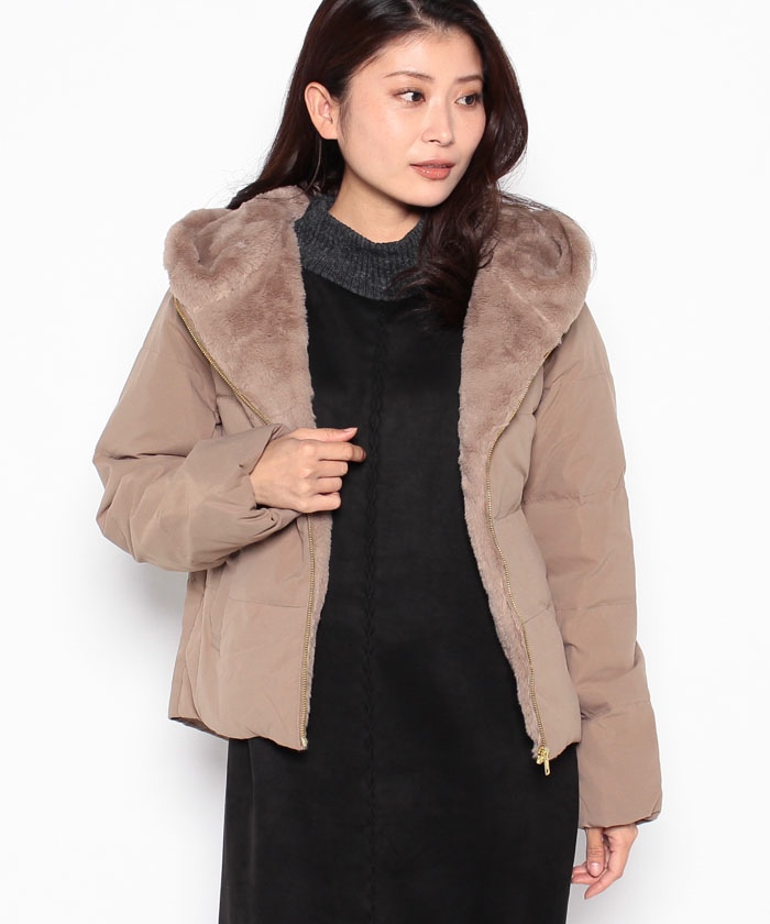 ブージュルード Bou Jeloud ファー付シームレスダウン(505054694