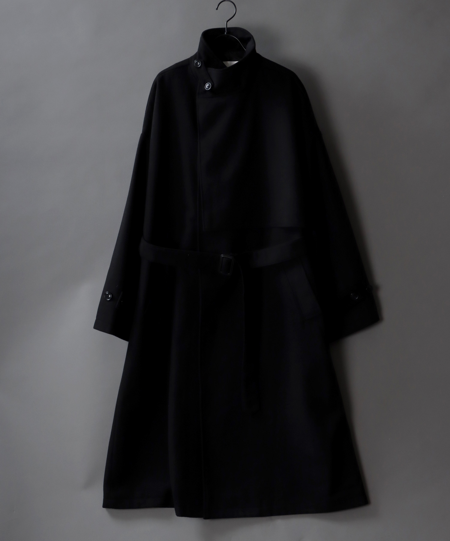 セール】【SITRY】over size wool stand long coat/オーバーサイズ