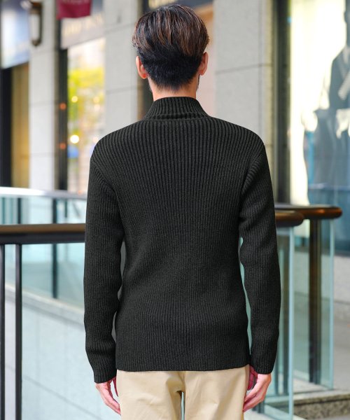 クーポン セール15 Off 二重臼風zipアップニット ニット セーター メンズ スタンドカラー トップス モックネック ハイネック ジップ ジップアップ ジギーズショップ Jiggys Shop D Fashion