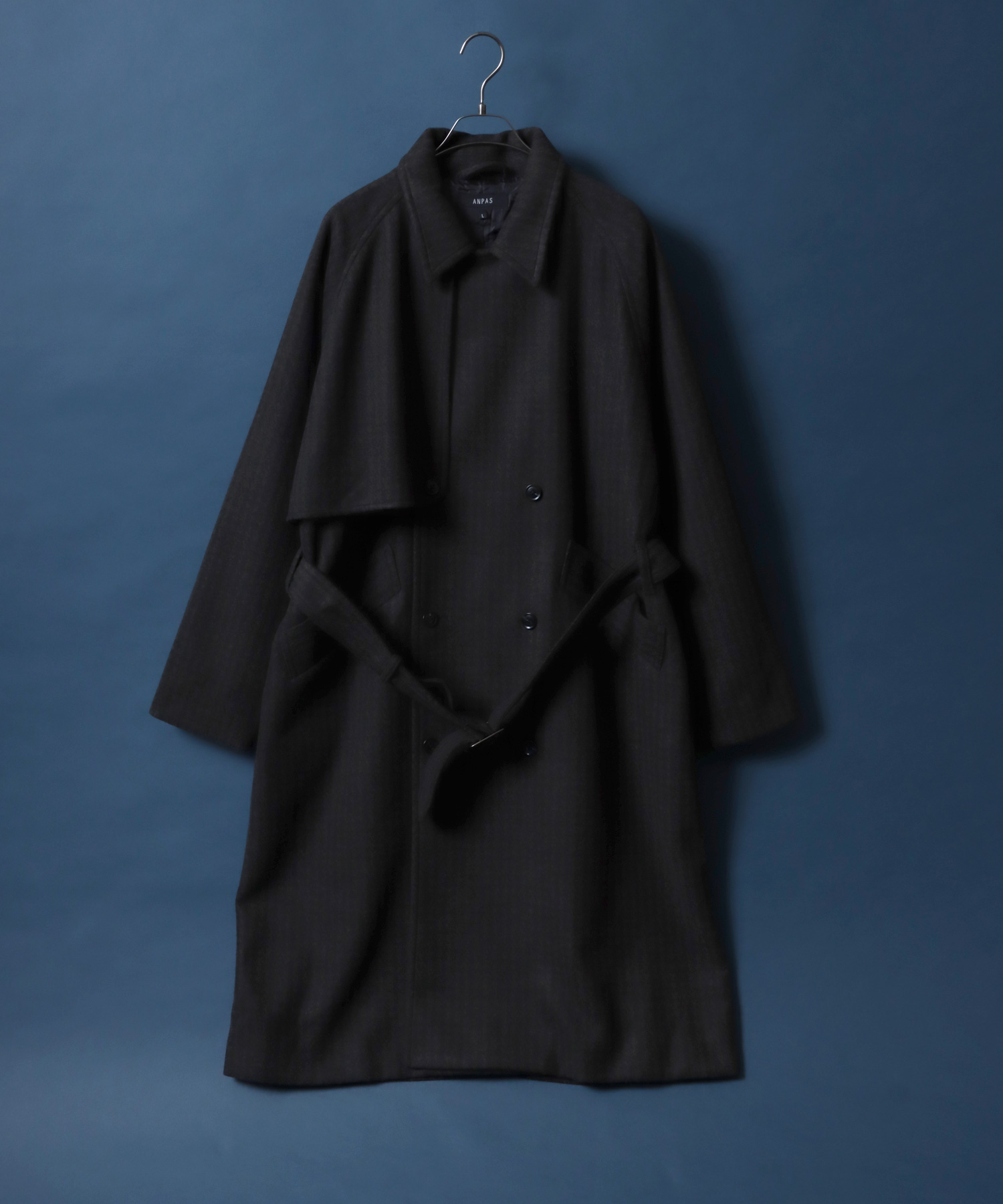 クーポン】【ANPAS】Melton Oversize Trench Coat Coat/ANPAS メルトン