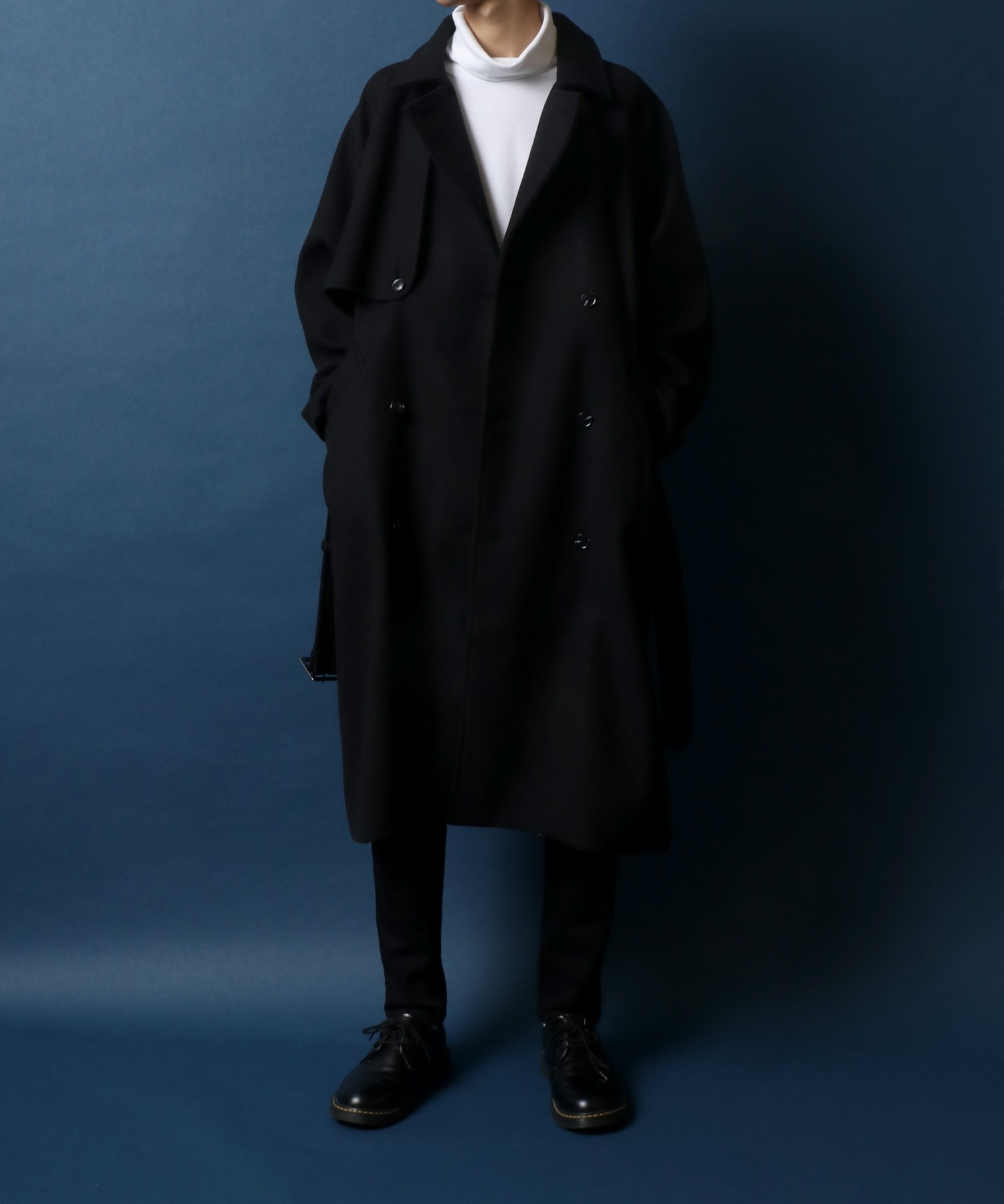 ANPAS】Melton Oversize Trench Coat Coat/ANPAS メルトン オーバー