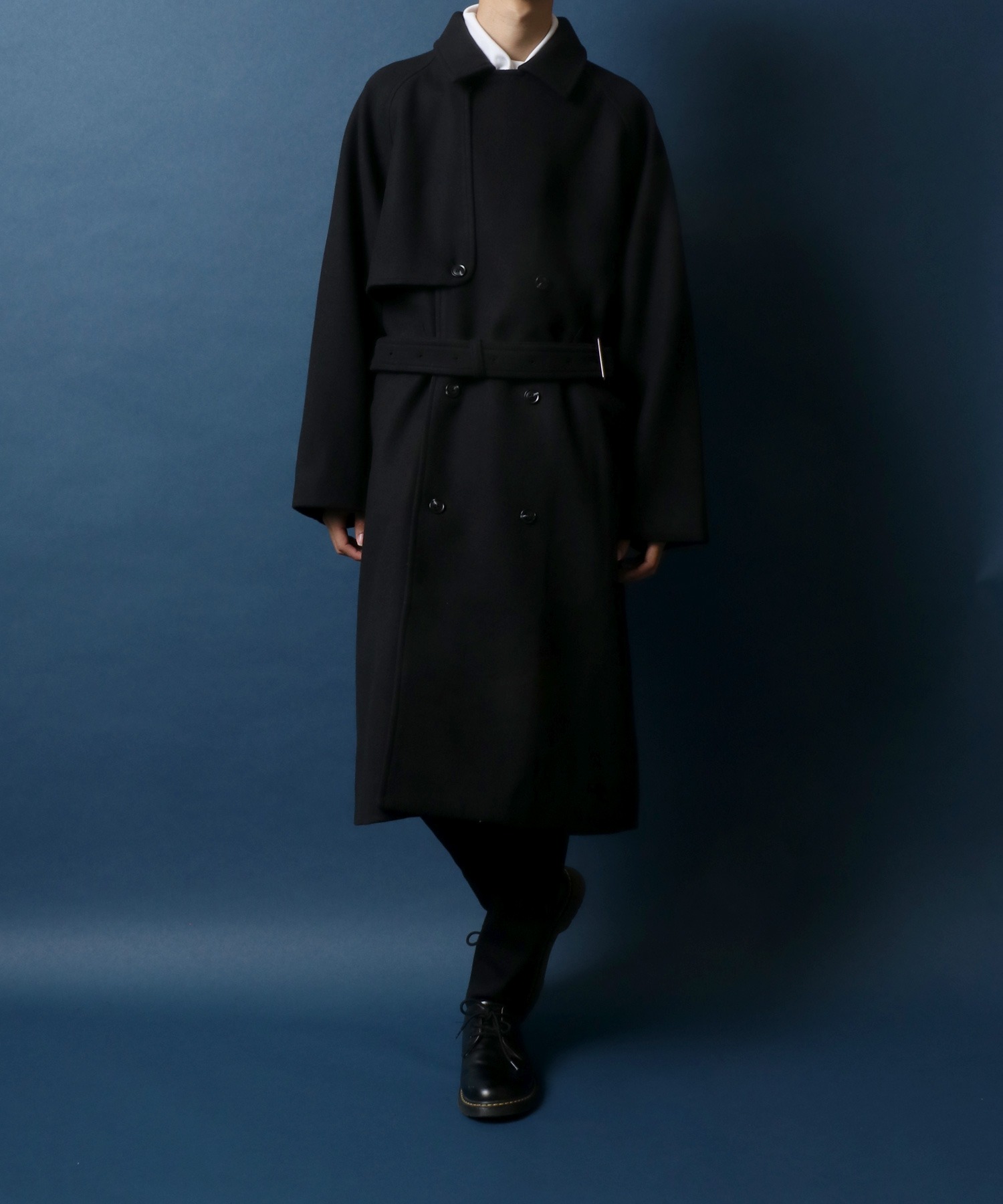 クーポン】【ANPAS】Melton Oversize Trench Coat Coat/ANPAS メルトン