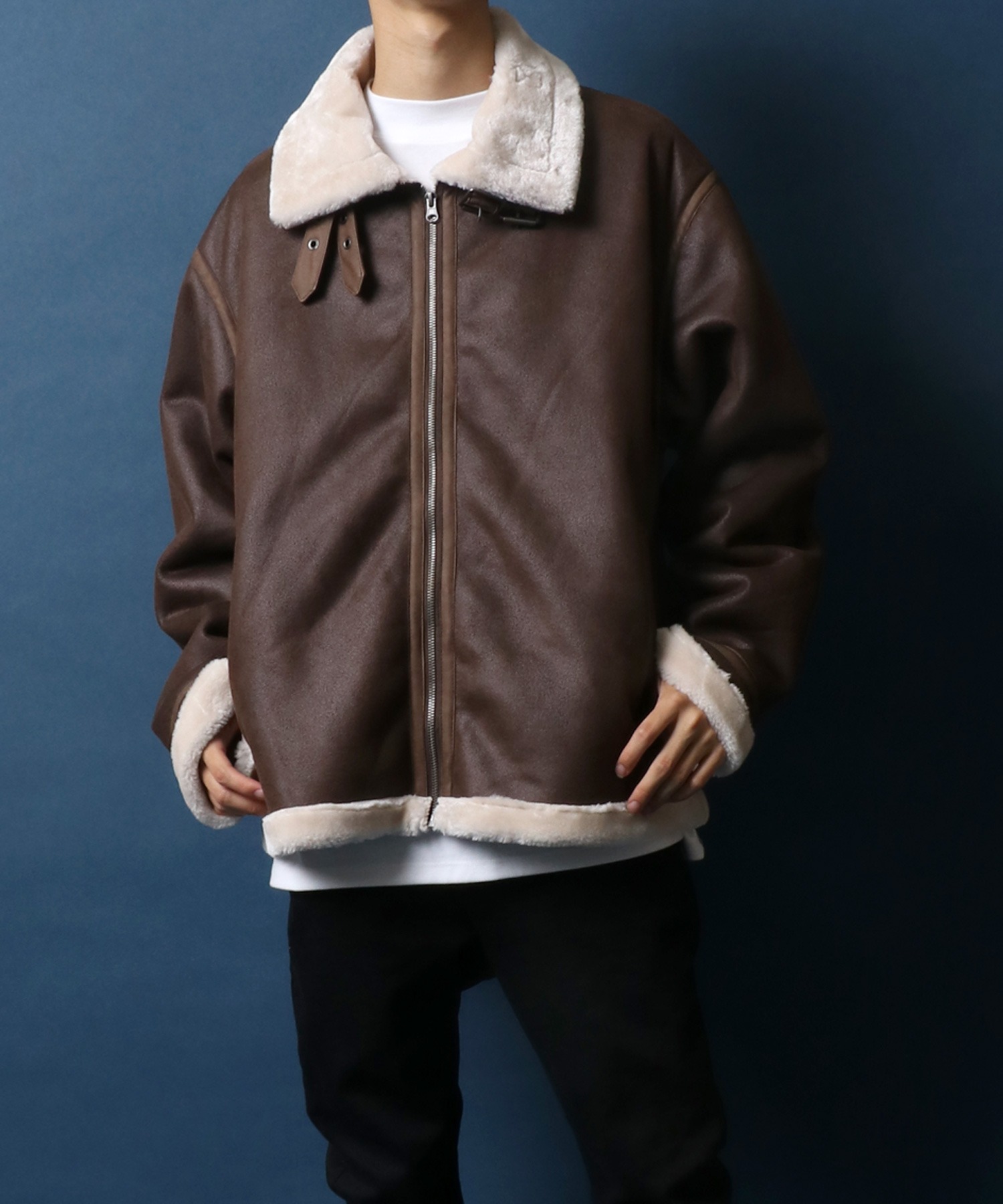 セール】【ANPAS】Synthetic Mouton B－3 Bomber Jacket/フェイク