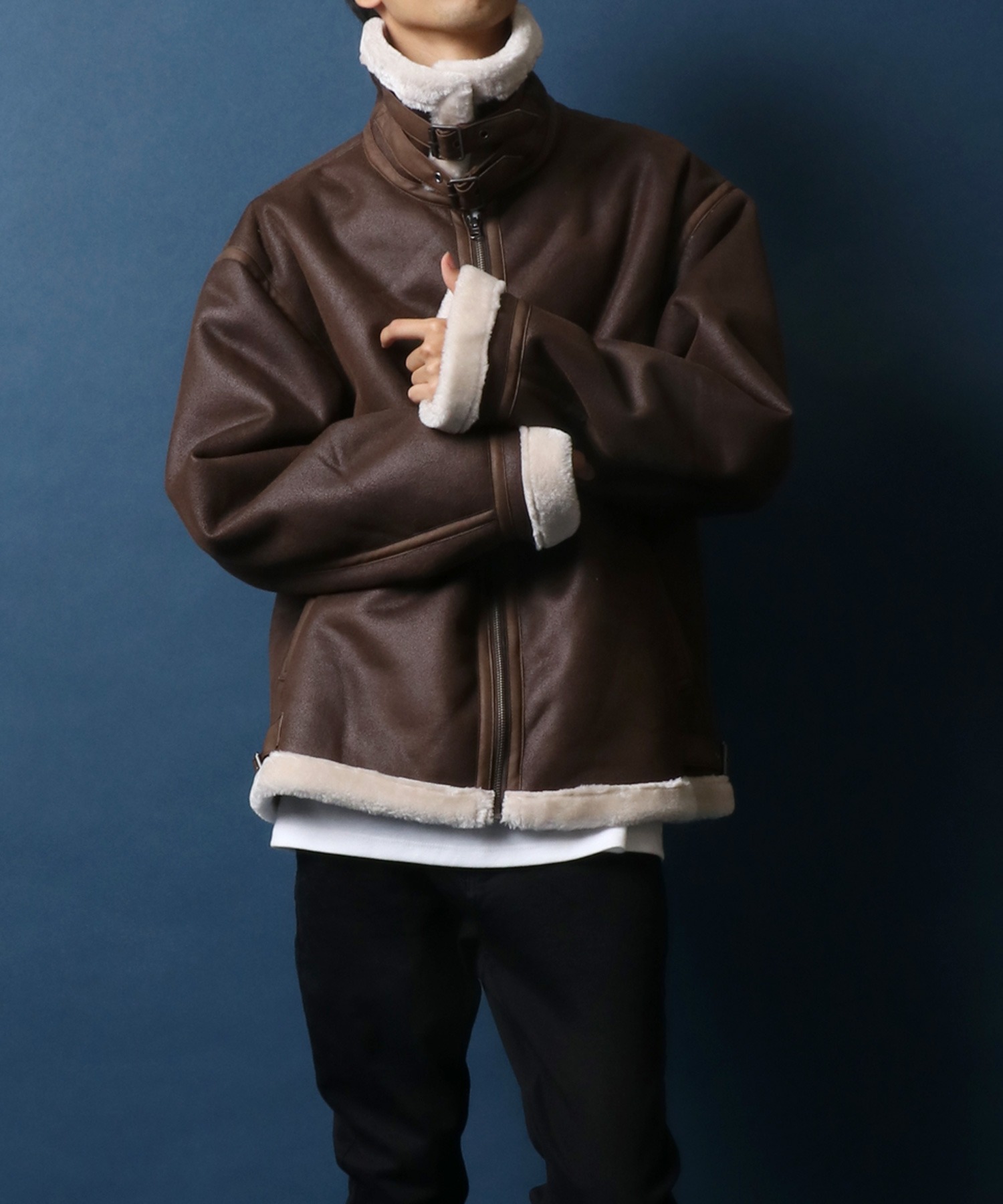 アンパス ANPAS 【ANPAS】Synthetic Mouton Bー3 Bomber Jacket アンパス ANPAS 【ANPAS】Synthetic Mouton Bー3 Bomber Jacket
