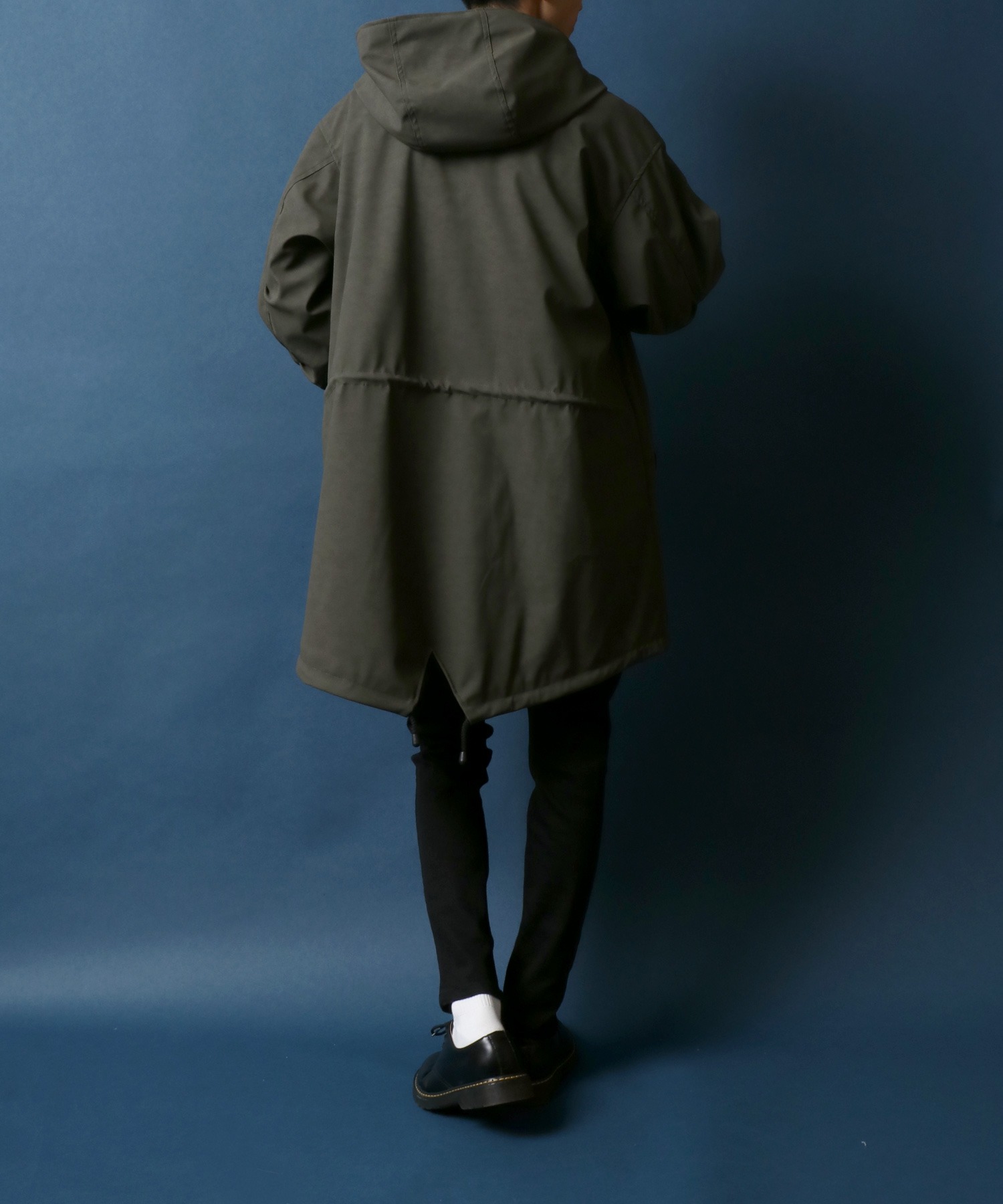 ANPAS】 Matte Synthetic Leather Batting Mods Coat/マット フェイク