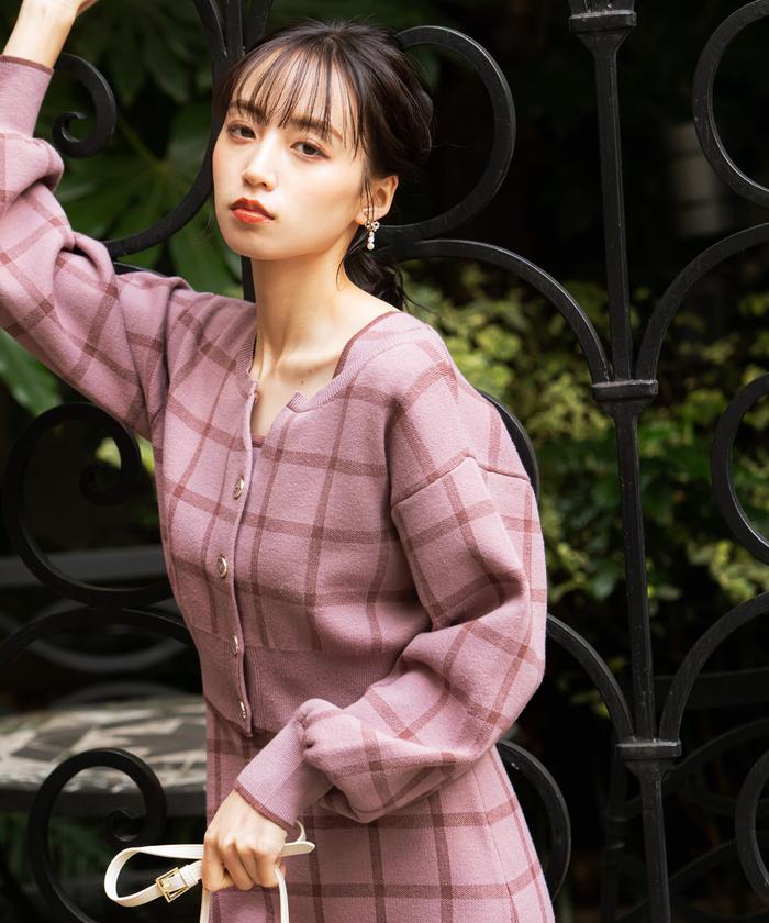 セール 30%OFF】チェックジャガードニットセットアップ WEB限定 セール 30%OFF】チェックジャガードニットセットアップ WEB限定