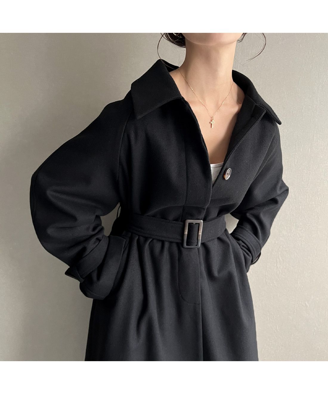 セール59%OFF】ジュノア JUNOAH 2wayステンカラーケープコート セール59%OFF】ジュノア JUNOAH 2wayステンカラーケープコート