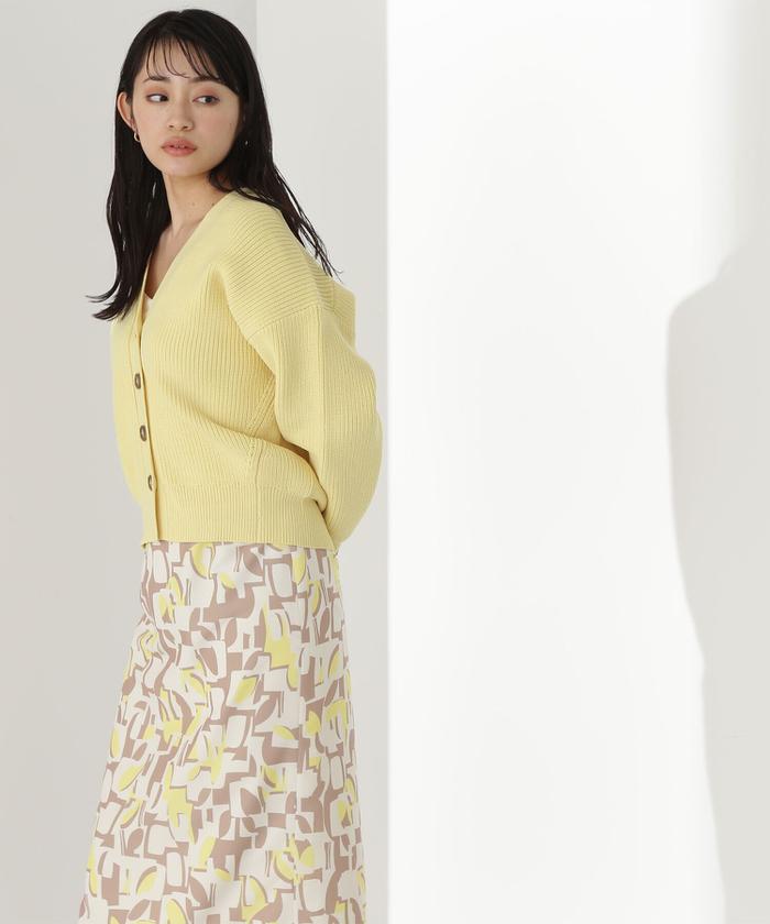 NATURAL BEAUTY - 新品 定価25,920円 ナチュラルビューティー ニットカーディガン イエロー NATURAL BEAUTY BASIC ナチュラルビューティーベーシック