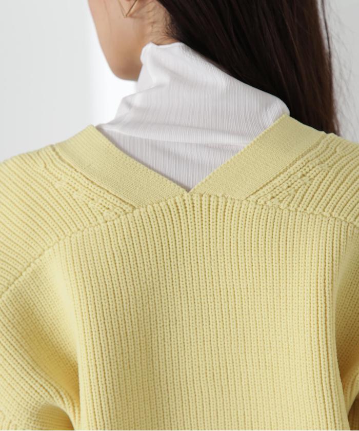 NATURAL BEAUTY - 新品 定価25,920円 ナチュラルビューティー ニットカーディガン イエロー NATURAL BEAUTY BASIC ナチュラルビューティーベーシック