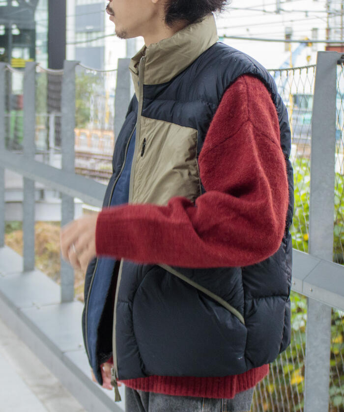 NANGA MAZENO RIDGE VEST ネイビー　L ダウンベスト NANGA/ナンガ】MAZENO RIDGE VEST マゼノリッジ ダウンベスト