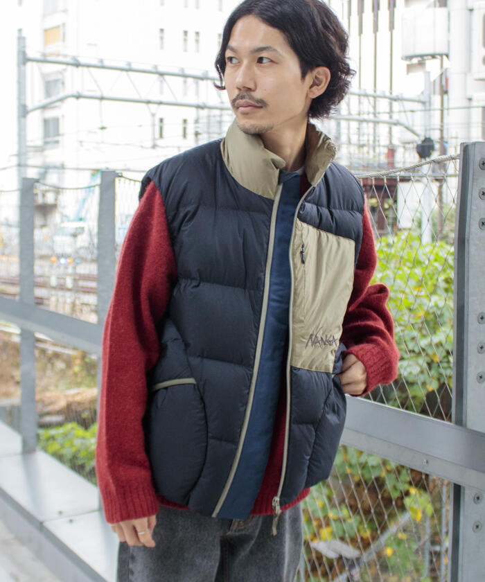 NANGA MAZENO RIDGE VEST ネイビー　L ダウンベスト NANGA/ナンガ】MAZENO RIDGE VEST マゼノリッジ ダウンベスト