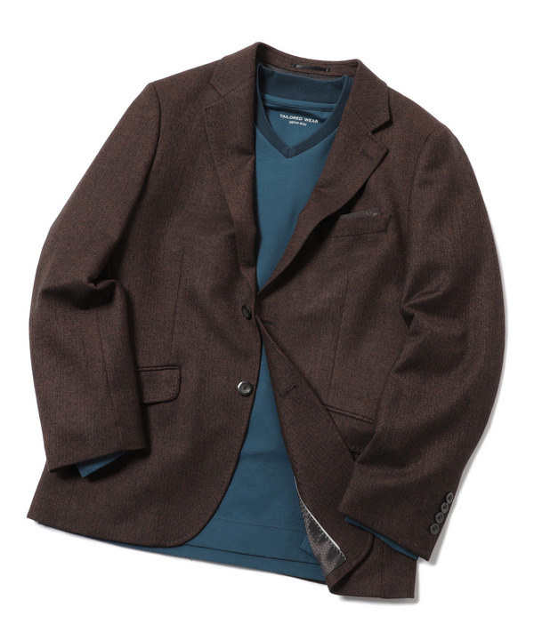 ヘリンボーンジャケット セール 50%OFF】カシミヤ混クラシカルヘリンボーン テーラード