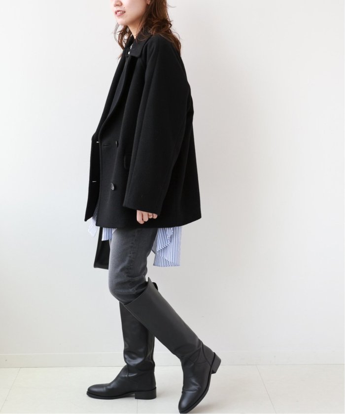 安いそれに目立つ JOURNAL STANDARD relume 尾州ウールショートPコート