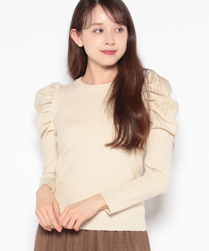 seven ten by miho kawahito ラメパワーショルダーニット seven ten by miho kawahito ラメパワーショルダーニット