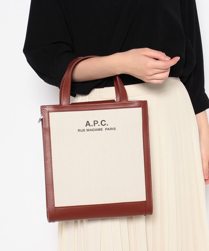 【a.p.c】新品未使用 camille キャンバストートバッグ ブラウン