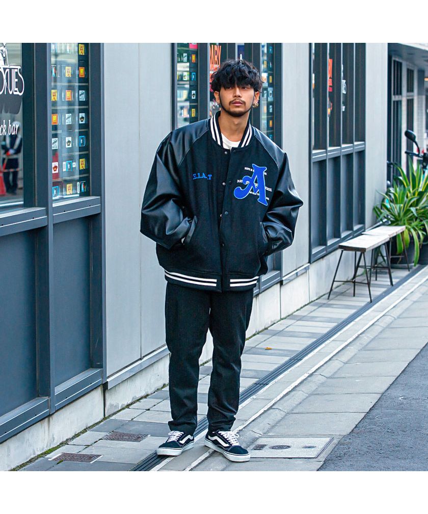 セール】SB select サガラ刺繍入りラグランメルトンスタジャン