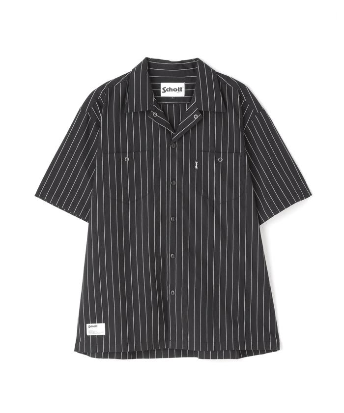 Schott 半袖ストライプワークシャツ　XL STRIPE WORK SHIRT/ストライプワークシャツ | Schott（ショット