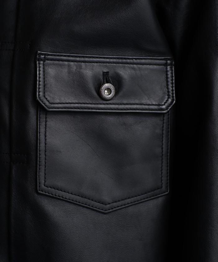 SHEEP LEATHER 1st TRACKER JACKET/シープレザー トラッカー