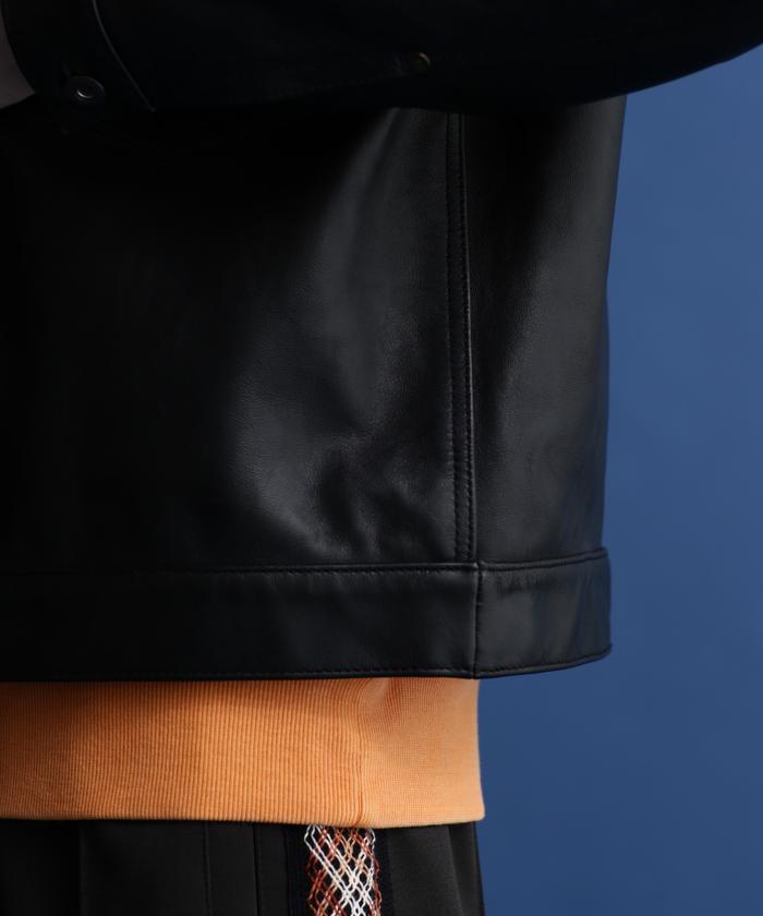 SHEEP LEATHER 1st TRACKER JACKET/シープレザー トラッカー