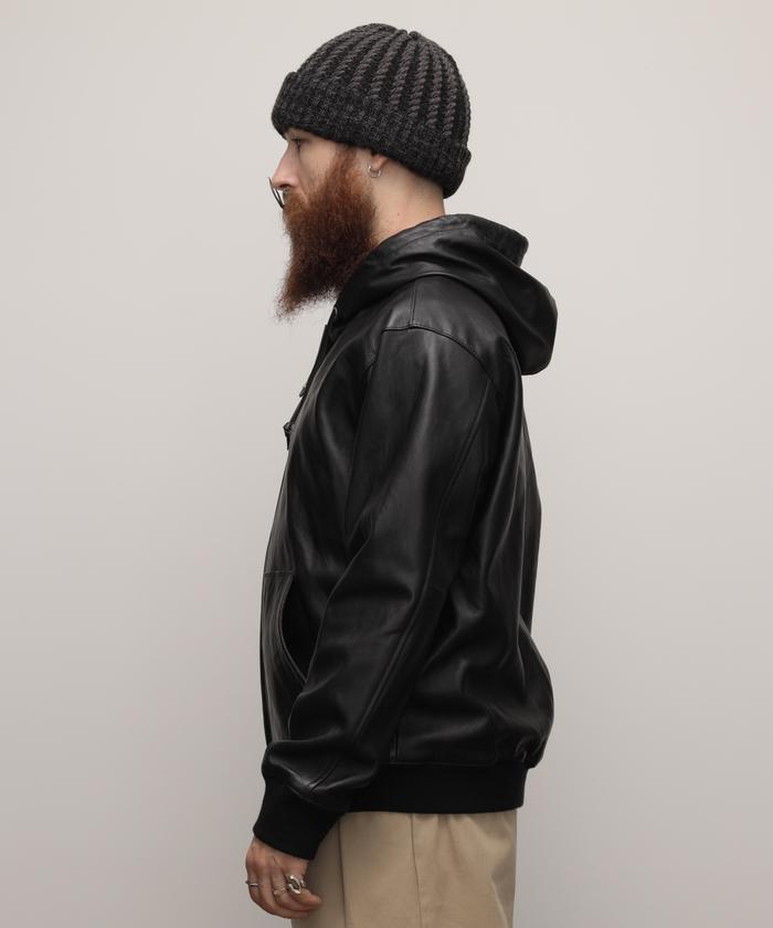 【Schott 】レザー フルジップ パーカー Schott レザー フルジップ パーカー