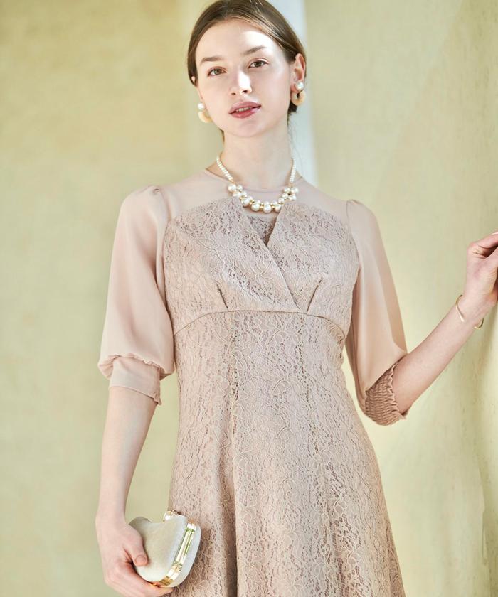 ビスチェ切替レースドレス(505082358) | アンドクチュール(And Couture