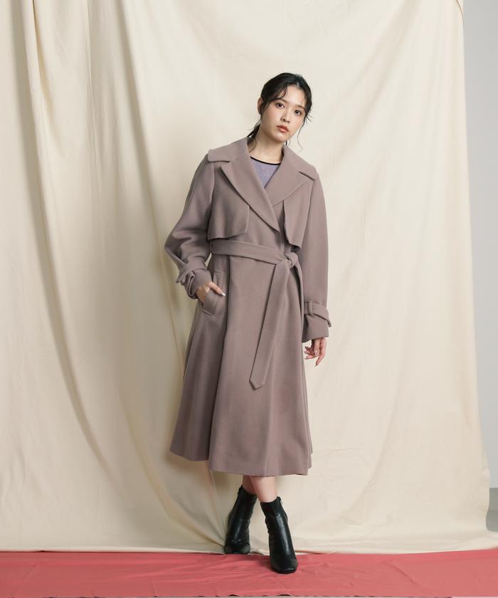 ジルスチュアート  ケープカラーコート　ウールコート　Sサイズ　ブラック JILL STUART ジルスチュアート ステンカラーコート ウール