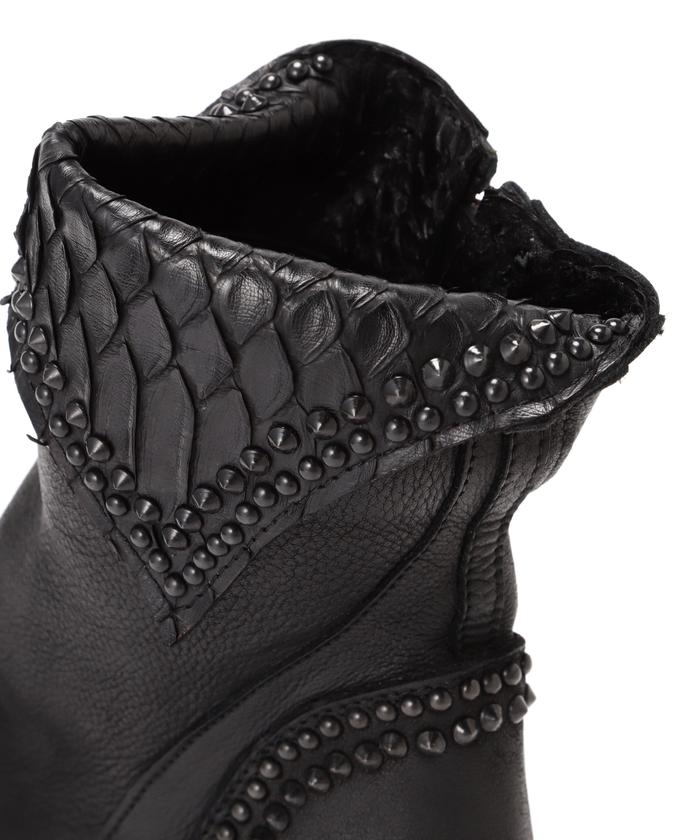 Kmrii スタッズ ブーツ kmrii lace up boots ケムリ スタッズブーツ - メルカリ