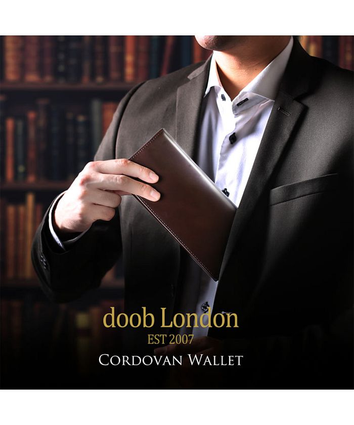 doob London コードバン 二つ折り財布 本革 doob London コードバン 二つ折り財布 メンズ 本革 一枚革 折