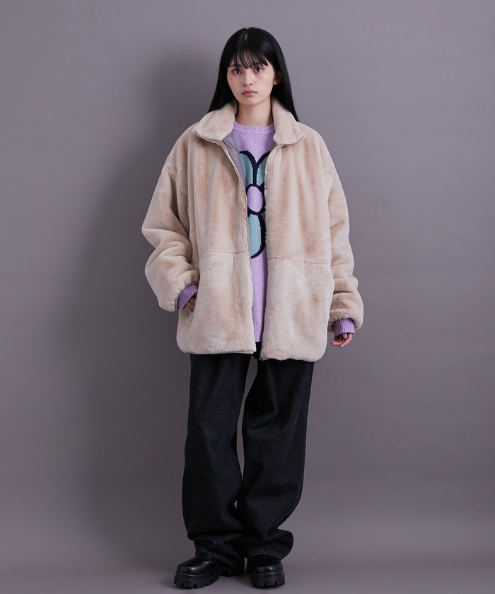 Rady/レディー/ストリームプードルファーブルゾン/ベージュ/美品